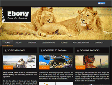 Tablet Screenshot of ebony-safaris.com